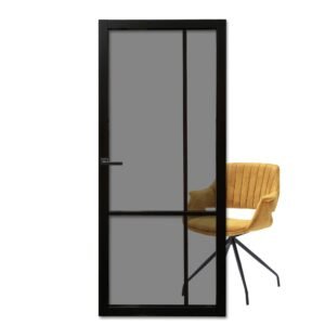 Staal look deur - "Kekum" (rookglas)