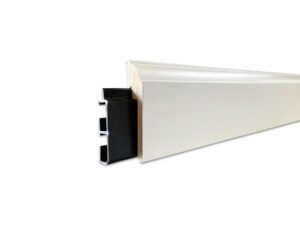 Plint - kraal - 19 x 80 mm - met kabelgoot