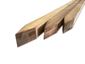 Paal - Hardhout (Okan) - 65 x 65 mm - 200 cm - Gepunt