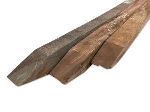 Paal - Hardhout (Okan) - 60 x 60 mm - Gepunt