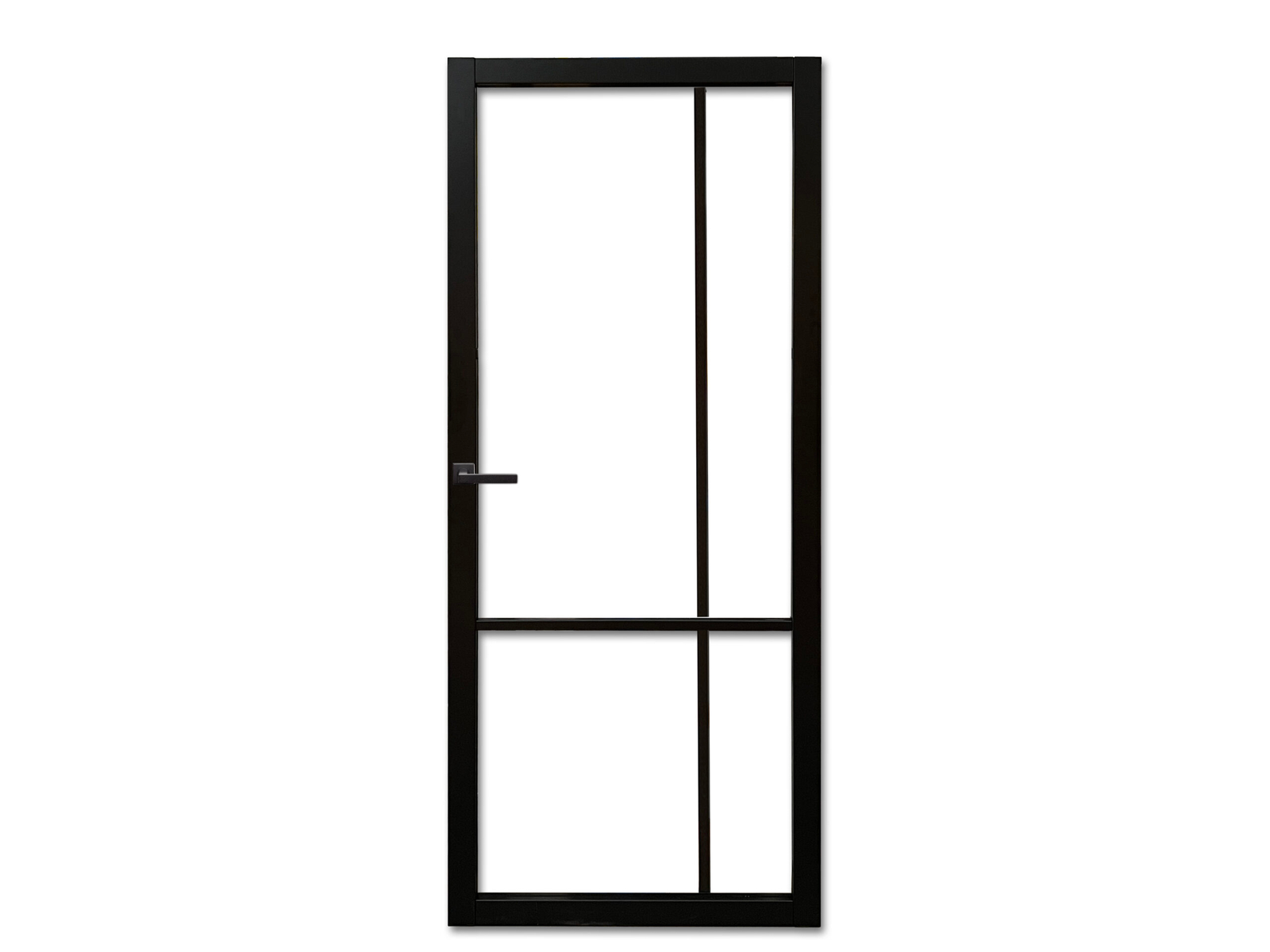 staallook deur Arkel asymmetrisch tegen een witte achtergrond