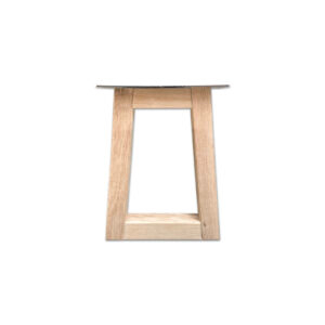 trapezepoot bankje van massief eiken