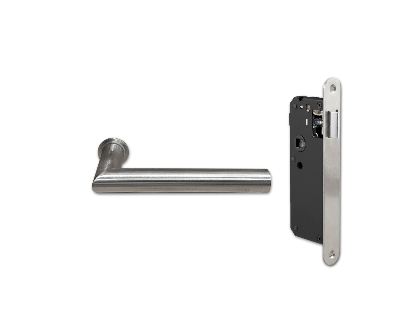 Deurbeslag pakket RVS (staal look deur) - Afbeelding 2