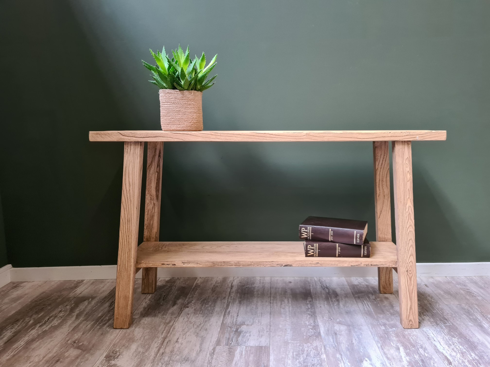 Sidetable elmwood iepenhout