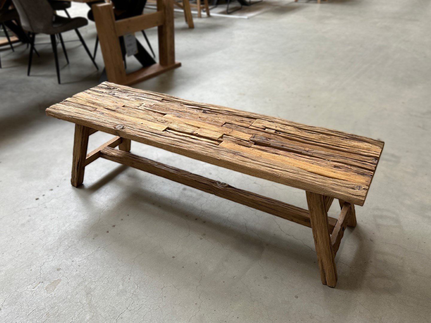 sleeperwoodbankje schuinboven aanzicht