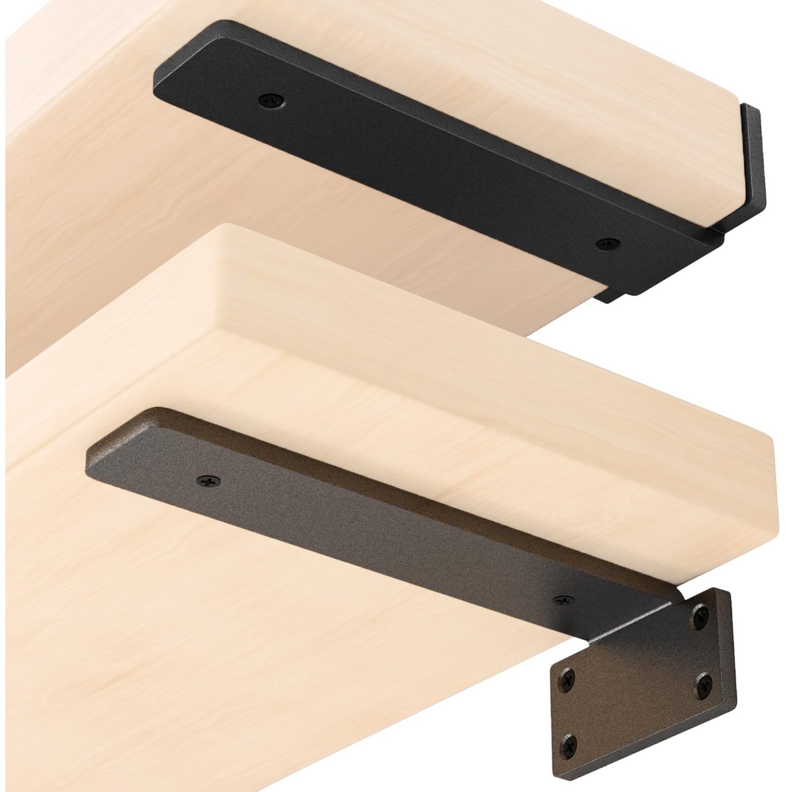 Plankdrager BOU2 - zwart metaal - Afbeelding 3