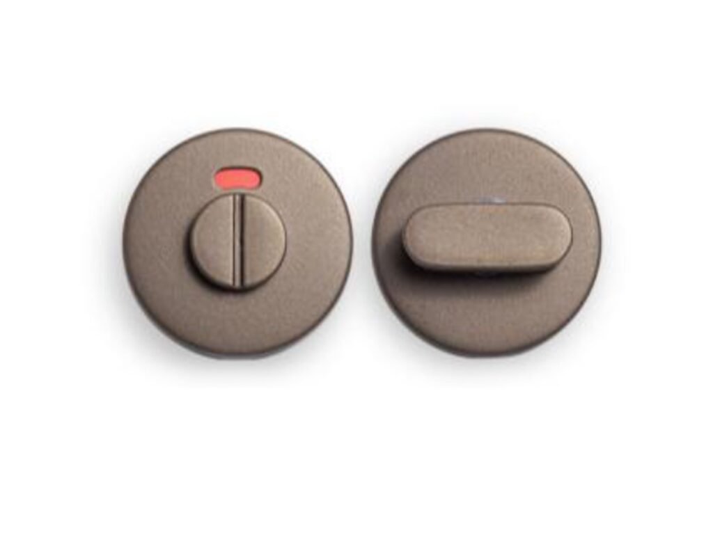 Vrij/bezet garnituur (toilet) - brons coating